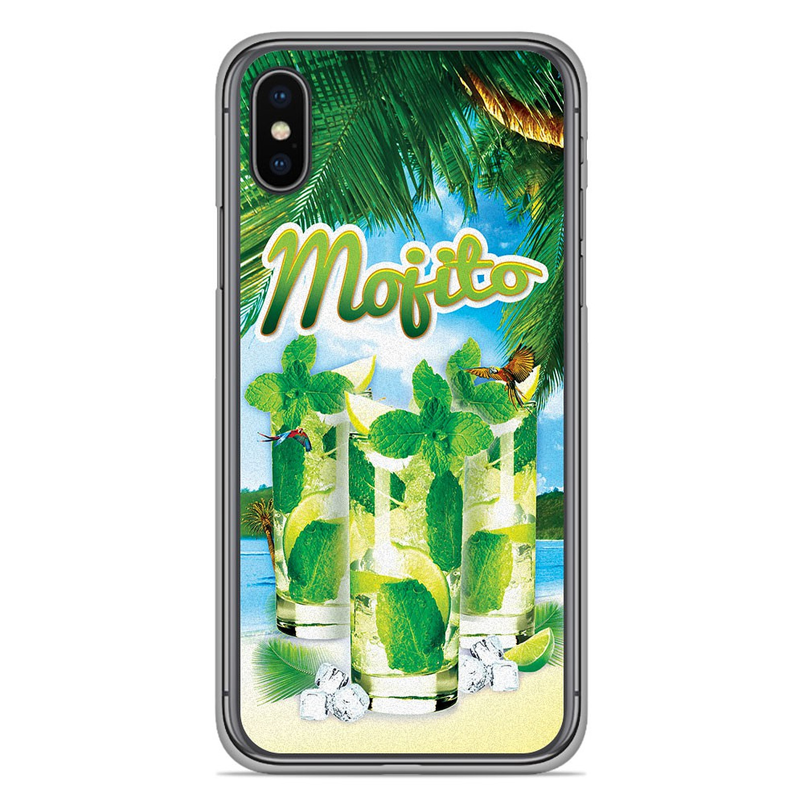1001 Coques Coque silicone gel Apple iPhone X / XS motif Mojito Plage - Coque telephone 1001Coques