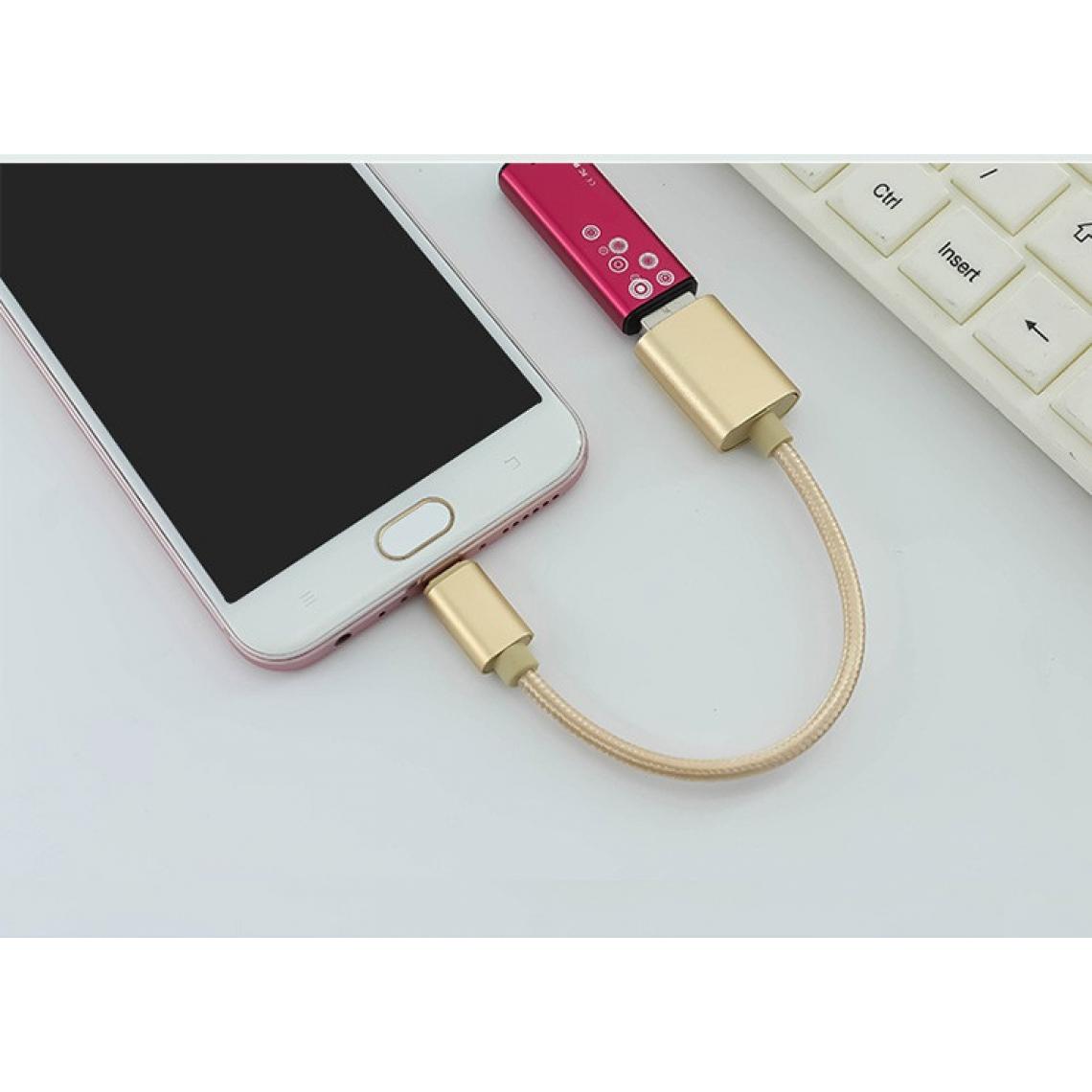 Shot - Adaptateur Type C/USB pour SAMSUNG Galaxy A31 Smartphone & MAC USB-C Clef (OR) - Autres accessoires smartphone