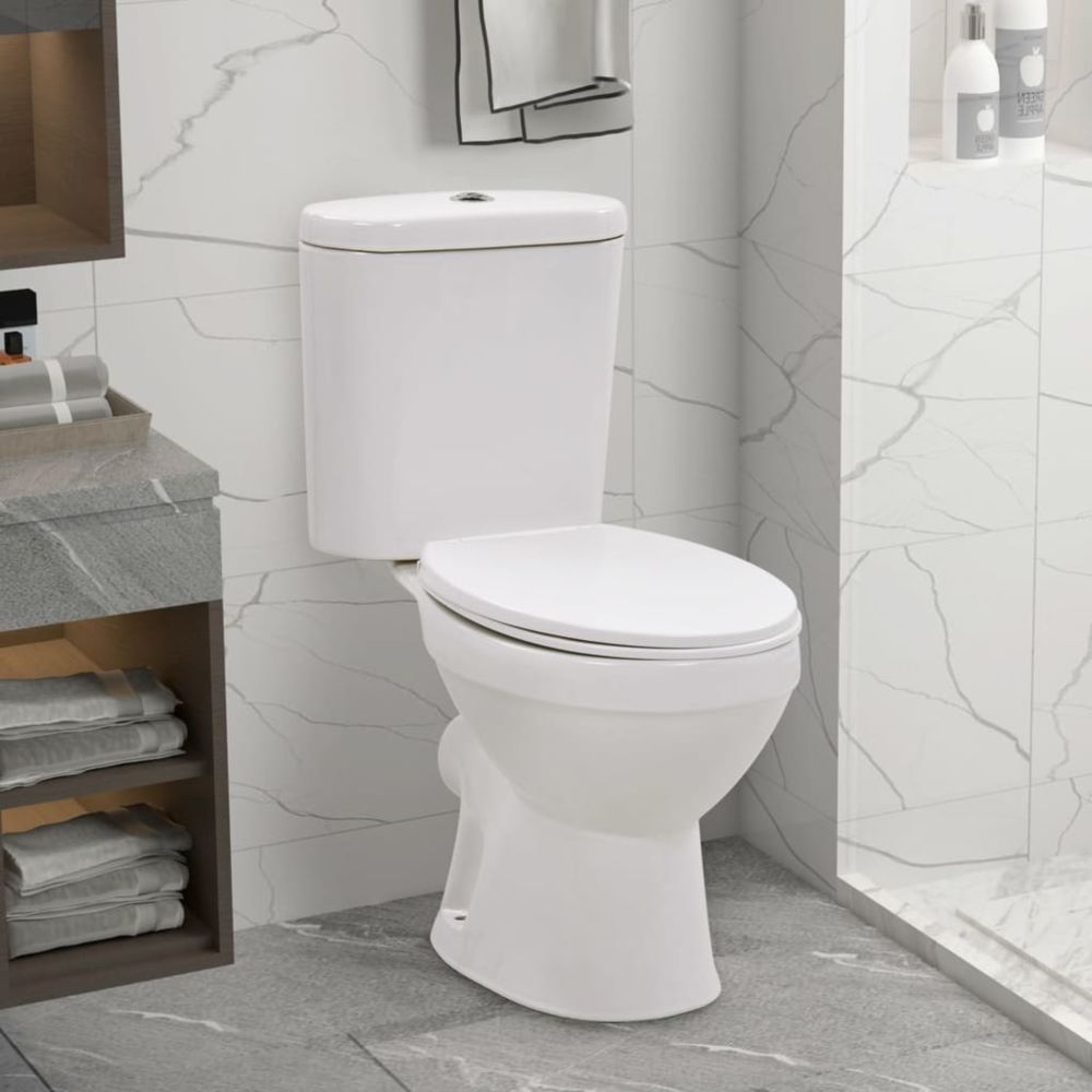 marque generique - Stylé Toilettes & bidets famille Bangui Toilette sur pied et réservoir et siège à fermeture en douceur - WC