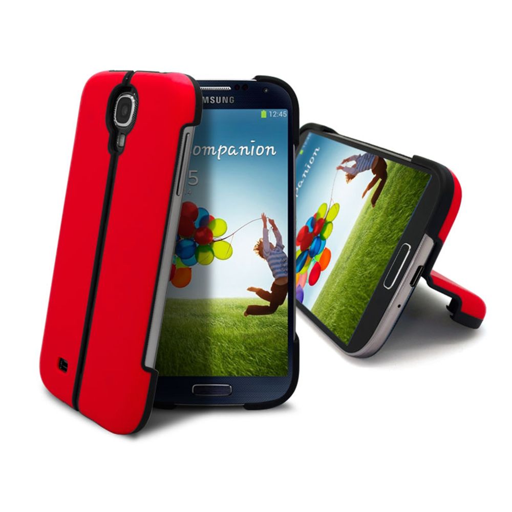 Caseink - Coque Housse Etui Sport Line Stand Galaxy S4 i9500 Rouge - Coque, étui smartphone