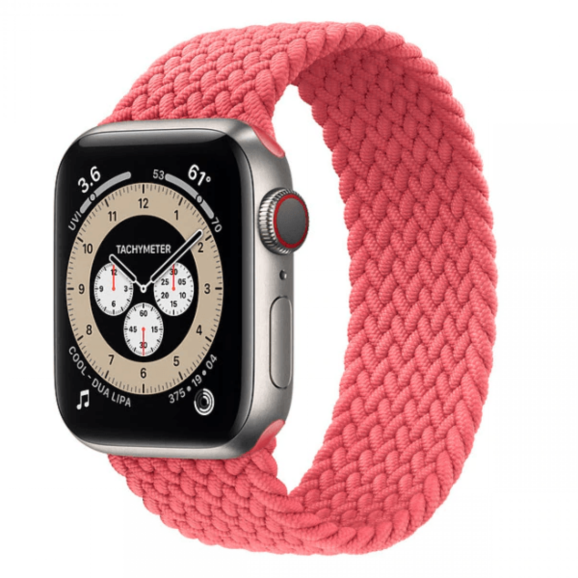 Phonecare - Bracelet Nylon Doux Solo pour Apple Watch Series 5 - 44mm (pouls: 157-170mm) - rose - Autres accessoires smartphone